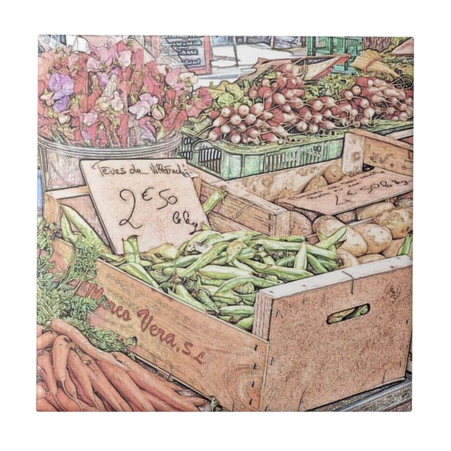 French Farmers Market Tile (Front)