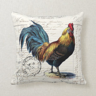 French Farmhouse Vintage Rooster Cushion