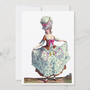 French Fashion Marie Antoinette Thank You Card