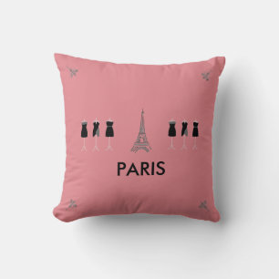 French Fashion Paris Themed Throw Pillow