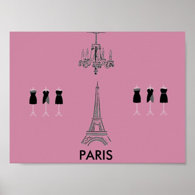 French Fashion Theme Paris Poster (Front)