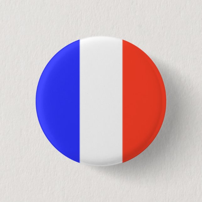 French Flag 3 Cm Round Badge (Front)