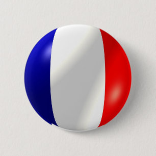 French Flag 6 Cm Round Badge