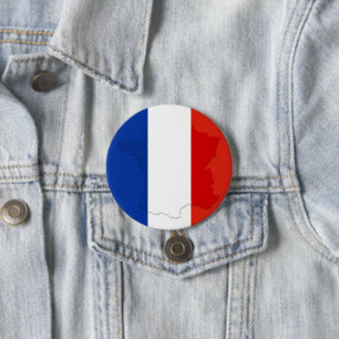 French flag 7.5 cm round badge