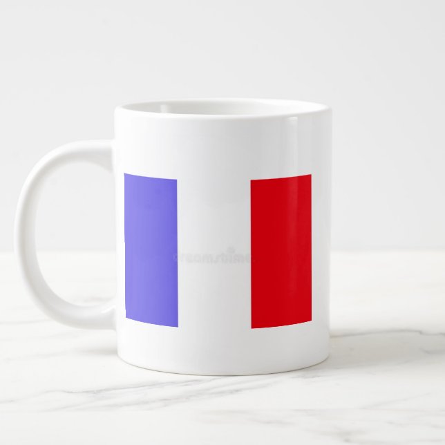 French Flag and National Anthem Coffee / Tea Mug (Left)