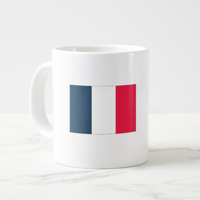 French Flag and National Anthem Coffee / Tea Mug (Front Left)