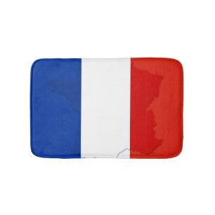 French flag bath mat