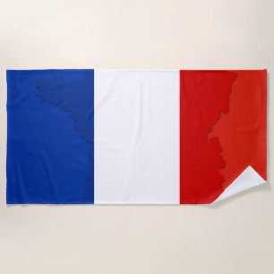 French flag beach towel
