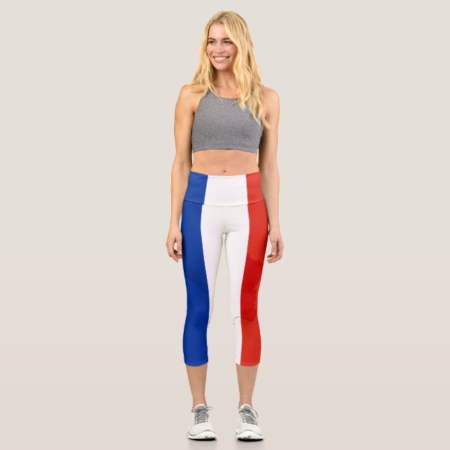 French flag capri leggings (Front)