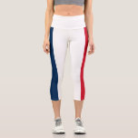 French Flag Capri Leggings<br><div class="desc">The national flag of France.</div>