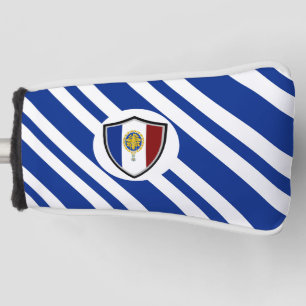 French flag-emblem golf head cover
