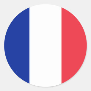 French Flag, Flag of France Classic Round Sticker