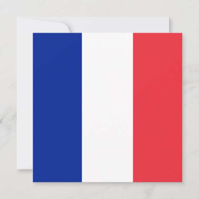 French Flag (France) Card (Front)