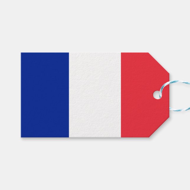 French Flag (France) Gift Tags (Front (Horizontal))