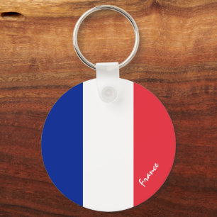 French flag & France travel, holiday / sports Key Ring