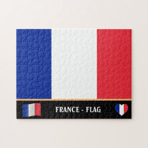 French Flag & French country / France Jigsaw Puzzle