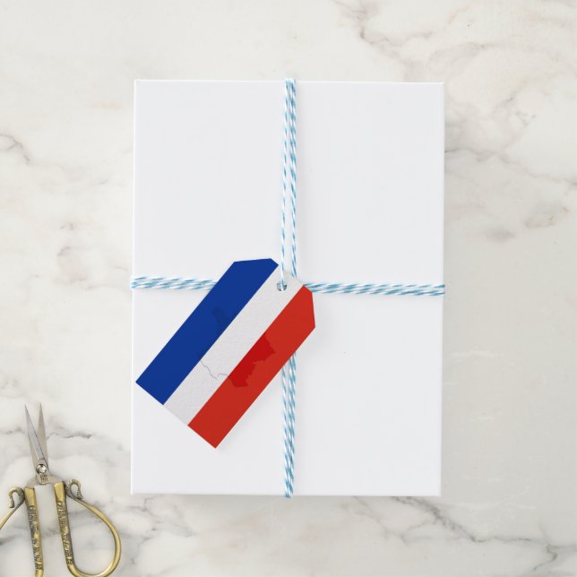 French flag gift tags (With Twine)