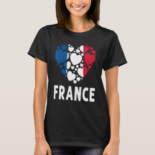 French Flag Heart Idea For Kids & France Flag Heri T-Shirt