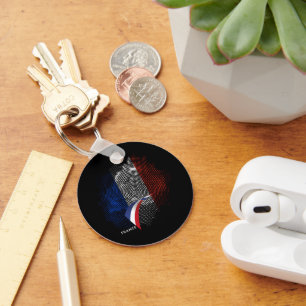 French flag key ring