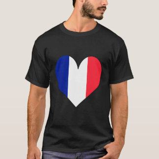 French Flag Love Heart T-Shirt