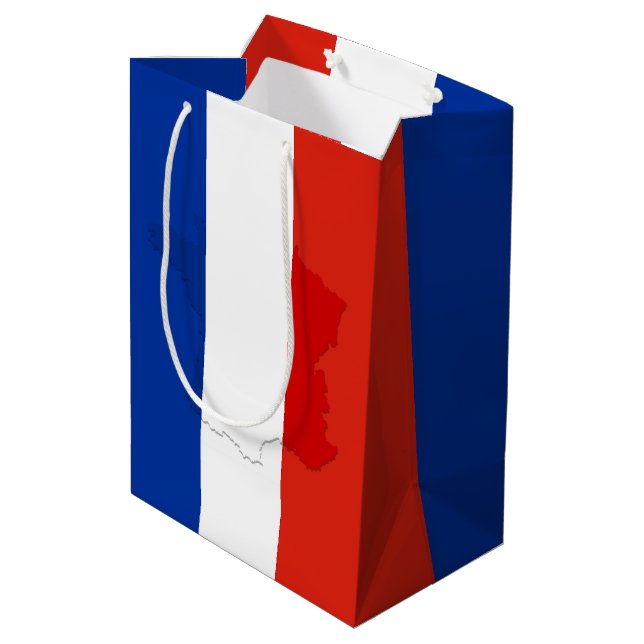 French flag medium gift bag (Back Angled)