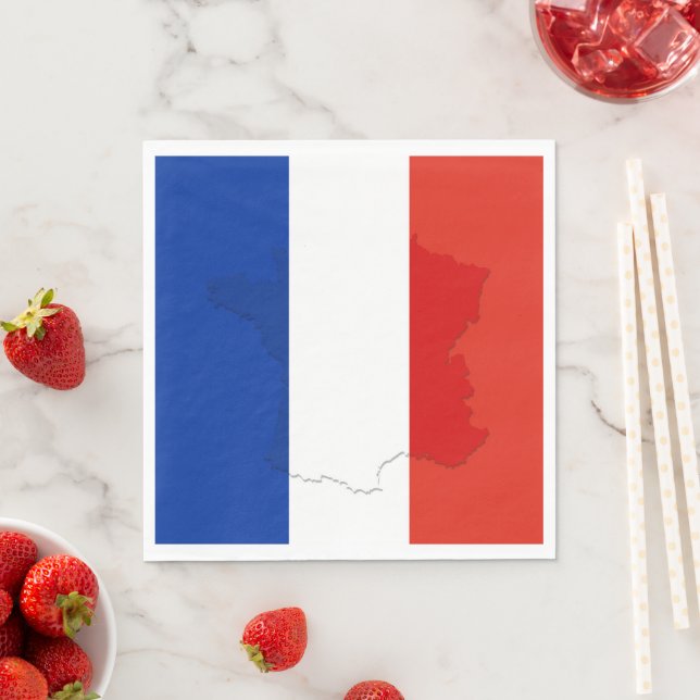 French flag napkin (Insitu)