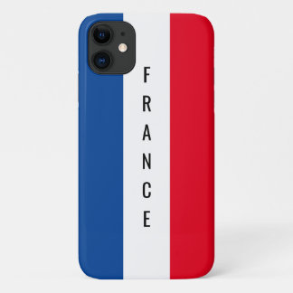 French flag of France personalized custom name Case-Mate iPhone Case