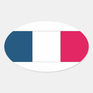 French Flag Oval Sticker