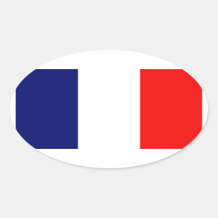 French Flag Oval Sticker
