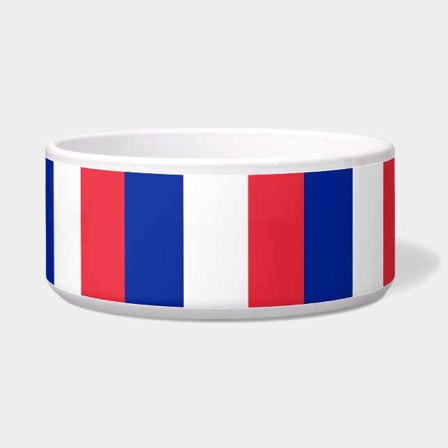 French Flag Pet Bowl (Left)
