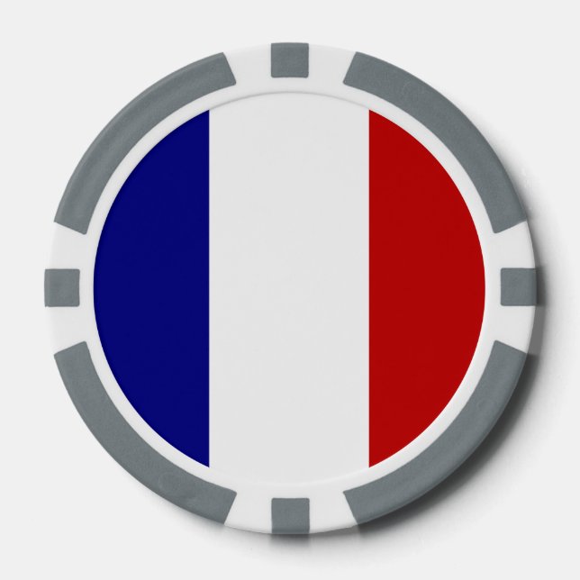 French Flag  Poker Chips (Front)