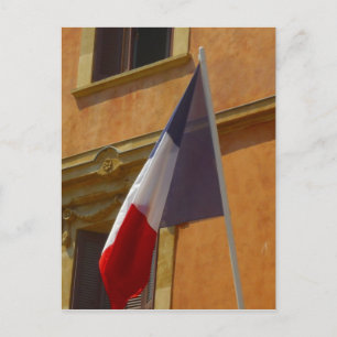 french flag postcard