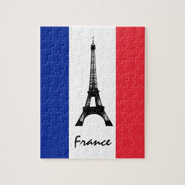 French flag Puzzle, Eiffel Tower, Holiday, France Jigsaw Puzzle (Vertical)