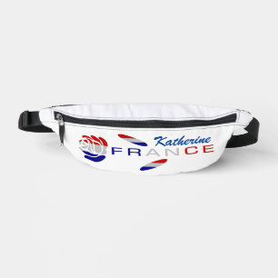 French Flag Rose Personalised Bum Bags