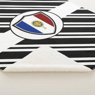 French flag sherpa blanket