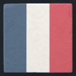 French Flag Stone Coaster<br><div class="desc">The national flag of France.</div>