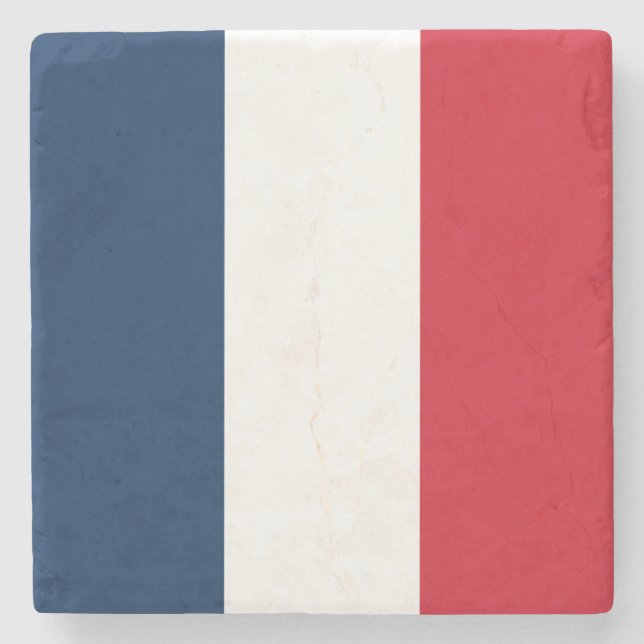 French Flag Stone Coaster (Front)