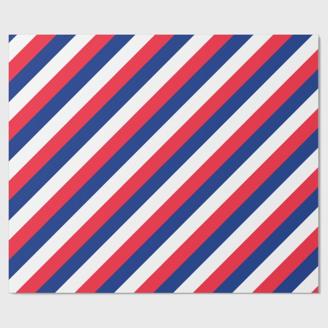 French Flag Theme Wrapping Paper (Flat)