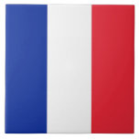 French Flag Tile<br><div class="desc">Transform your living space with this exquisite tile featuring the flag of France! Crafted with meticulous attention to detail, this tile is more than just a decorative piece; it's a celebration of French heritage and national pride. The design proudly showcases the iconic tricolor flag of France, with its bold blue,...</div>
