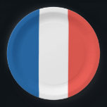 French Flag: Tricolor Bastille Day Party Paper Plate<br><div class="desc">Festive plates featuring the French Tricolour! A perfect gift for Francophiles! Great for a Bastille Day party on July 14th or a “Bon Voyage” party for a student studying abroad. Have them on hand when supporting Les Bleus during soccer matches or any international sporting event. Vive la France!</div>