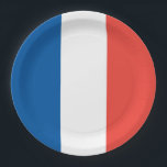 French Flag: Tricolor Bastille Day Party Paper Plate<br><div class="desc">Festive plates featuring the French Tricolour! A perfect gift for Francophiles! Great for a Bastille Day party on July 14th or a “Bon Voyage” party for a student studying abroad. Have them on hand when supporting Les Bleus during soccer matches or any international sporting event. Vive la France!</div>