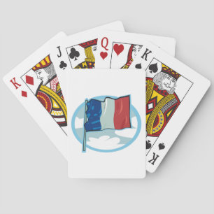 French Flag Tricolour Blue White Red France Playing Cards