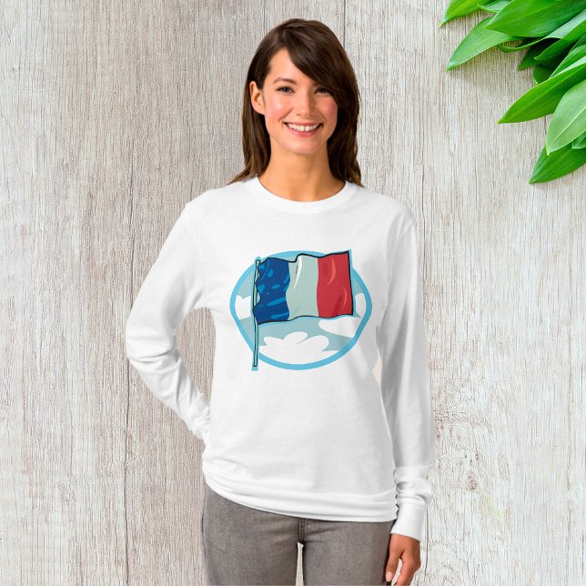 French Flag Tricolour Blue White Red France T-Shirt (Creator Uploaded)