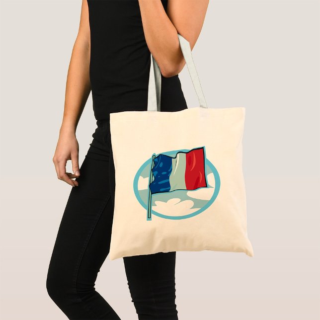 French Flag Tricolour Blue White Red France Tote Bag (Creator Uploaded)