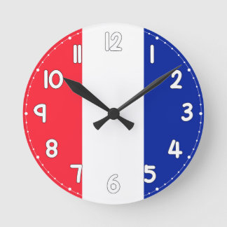 French Flag Wall Clock - Flag of France