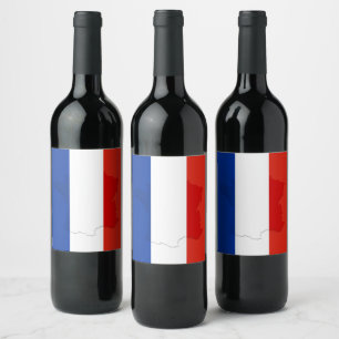 French flag wine label