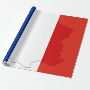 French flag wrapping paper