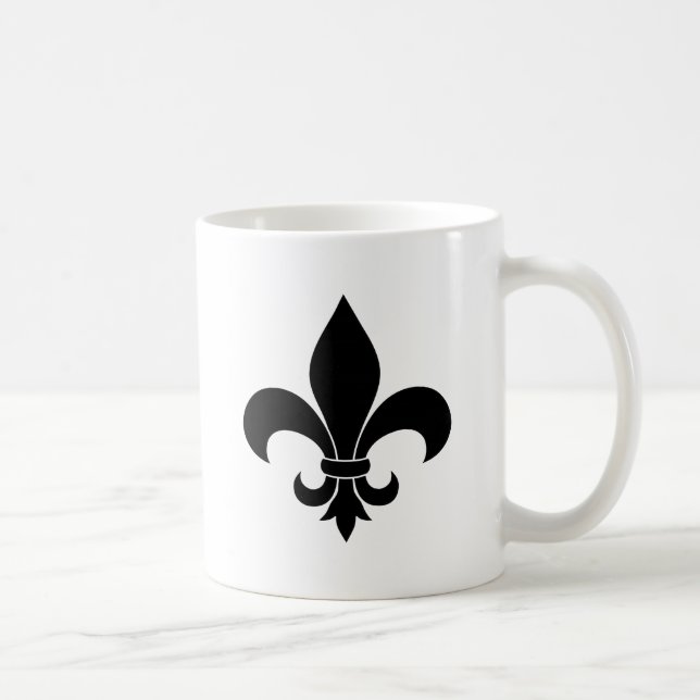 French Fleur de lis Pattern Classic Coffee Mug (Right)