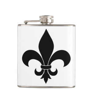 French Fleur de lis Pattern Classic Hip Flask