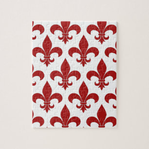 French Fleur de lis Pattern Classic Jigsaw Puzzle